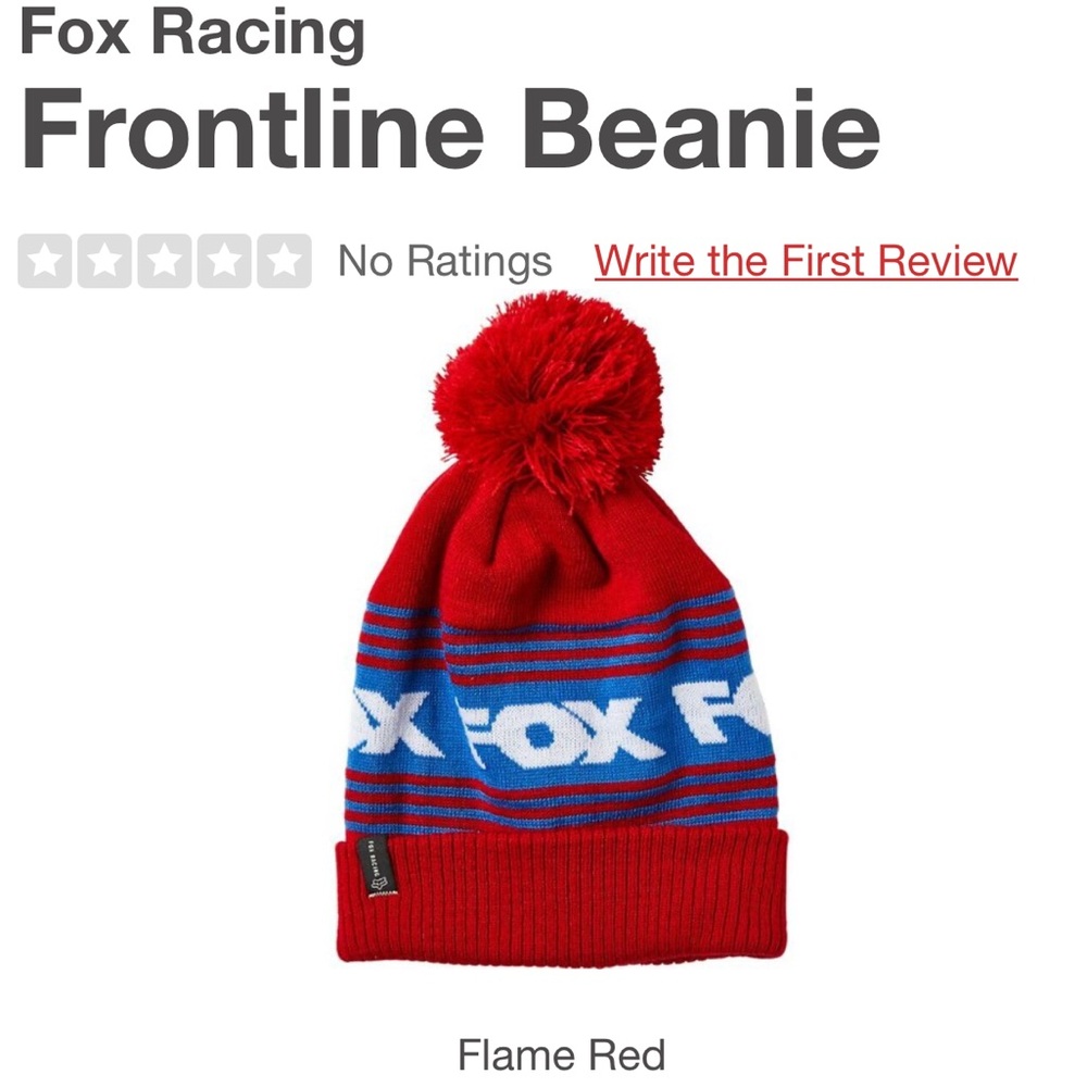 Fox Racing Frontline Beanie Hat Toque in Flame Red One Size